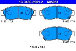 Set placute frana ATE 13.0460-5951.2