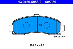 SET PLACUTE FRANA ATE 13.0460-5956.2 - Compatibil cu NISSAN