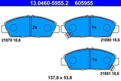 Set placute frana ATE 13.0460-5955.2
