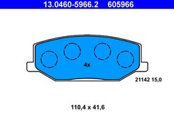 Set placute frana ATE 13.0460-5966.2