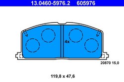 Set placute frana ATE 13.0460-5976.2