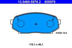 Set placute frana ATE 13.0460-5979.2