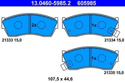 Set placute frana ATE 13.0460-5985.2