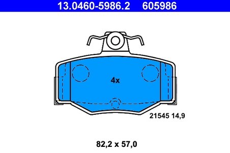 Set placute frana ATE 13.0460-5986.2