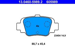 Set placute frana ATE 13.0460-5989.2