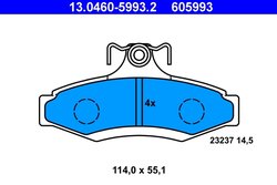 SET PLACUTE FRANA ATE 13.0460-5993.2 - Compatibil cu CHEVROLET, DAEWOO, MITSUBISHI