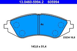 Set placute frana ATE 13.0460-5994.2