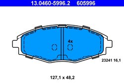 SET PLACUTE FRANA ATE 13.0460-5996.2 - Compatibil cu CHEVROLET, DAEWOO