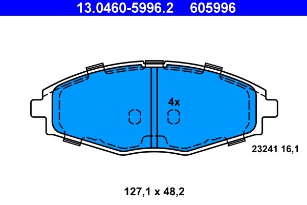 Set placute frana ATE 13.0460-5996.2