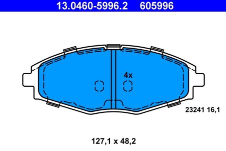 Set placute frana ATE 13.0460-5996.2