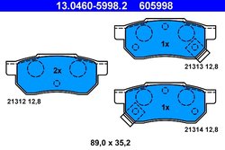 Set placute frana ATE 13.0460-5998.2