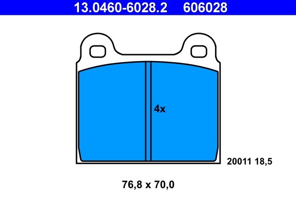 Set placute frana ATE 13.0460-6028.2