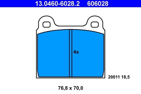 Set placute frana ATE 13.0460-6028.2
