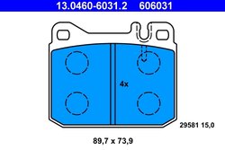 Set placute frana ATE 13.0460-6031.2