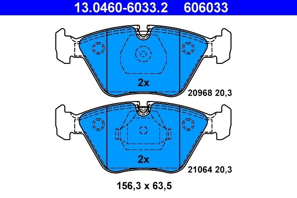 Set placute frana ATE 13.0460-6033.2