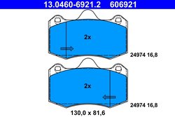 SET PLACUTE FRANA ATE 13.0460-6921.2 - Compatibil cu SEAT
