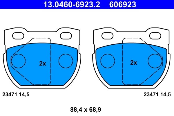 Set placute frana ATE 13.0460-6923.2