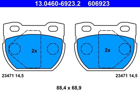 Set placute frana ATE 13.0460-6923.2