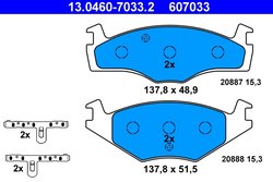Set placute frana ATE 13.0460-7033.2
