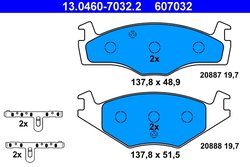 Set placute frana ATE 13.0460-7032.2