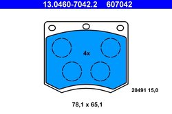 Set placute frana ATE 13.0460-7042.2