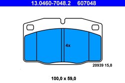 Set placute frana ATE 13.0460-7048.2