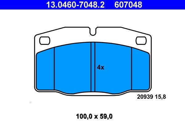 Set placute frana ATE 13.0460-7048.2