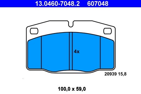 Set placute frana ATE 13.0460-7048.2