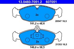 Set placute frana ATE 13.0460-7051.2
