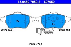 Set placute frana ATE 13.0460-7050.2