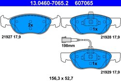 Set placute frana ATE 13.0460-7065.2