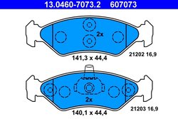 Set placute frana ATE 13.0460-7073.2