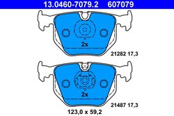 Set placute frana ATE 13.0460-7079.2