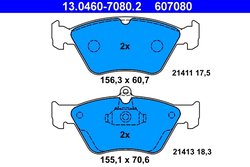 Set placute frana ATE 13.0460-7080.2