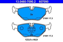 Set placute frana ATE 13.0460-7090.2