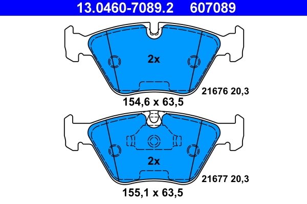 SET PLACUTE FRANA ATE 13.0460-7089.2 - Compatibil cu BMW