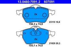 Set placute frana ATE 13.0460-7091.2