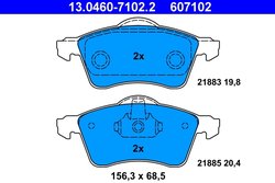 Set placute frana ATE 13.0460-7102.2