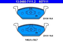 SET PLACUTE FRANA ATE 13.0460-7111.2 - Compatibil cu AUDI, SEAT, SKODA, VW