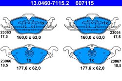 SET PLACUTE FRANA ATE 13.0460-7115.2 - Compatibil cu OPEL, VAUXHALL