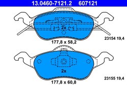 Set placute frana ATE 13.0460-7121.2