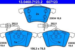Set placute frana ATE 13.0460-7123.2