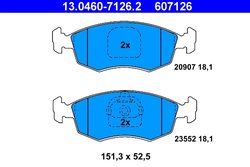 Set placute frana ATE 13.0460-7126.2