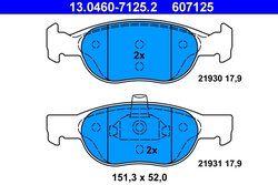 Set placute frana ATE 13.0460-7125.2