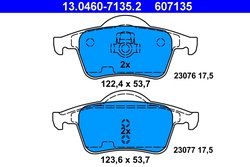 SET PLACUTE FRANA ATE 13.0460-7135.2 - Compatibil cu VOLVO