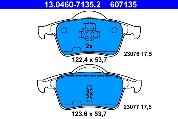 SET PLACUTE FRANA ATE 13.0460-7135.2 - Compatibil cu VOLVO