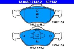 Set placute frana ATE 13.0460-7142.2