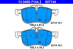 Set placute frana ATE 13.0460-7144.2