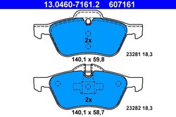 Set placute frana ATE 13.0460-7161.2