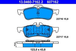 Set placute frana ATE 13.0460-7162.2